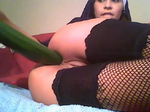 Mad webcam with sexy nun penetration anal