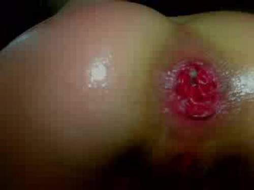Kinky skinny webcam girl double dildo anal rosebutt penetration
