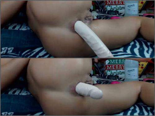 Siswet19 bad dragon and other long toy insertion in gaping anus