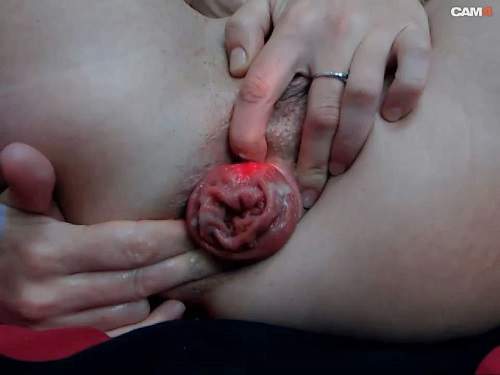 Mature fisting – Kinky cam MILF Queenvivian self anal prolapse ruined very closeup