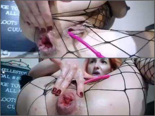 Close up – Webcam kinky redhead girl little rosebutt anus stretching