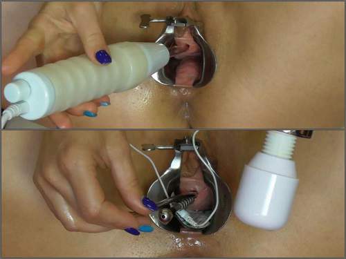 Electric Play – BIackAngel 3 dilator, electro peehole and dildo anal very closeup