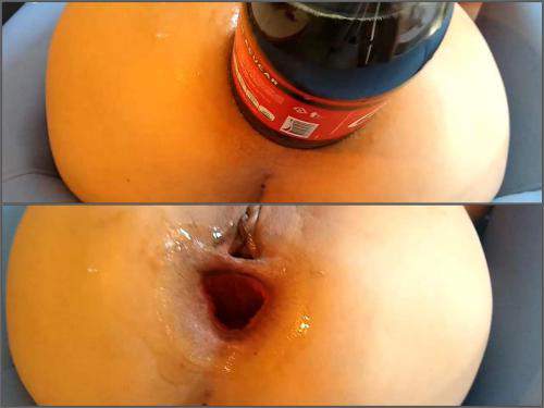 Anal stretching – Mature gets plastic and glass bottles in her ruined anal gape