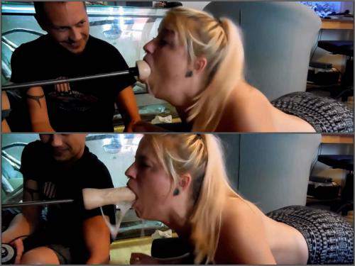 Blonde – Dirty blonde PervyPixie vomit during fucking machine deepthroat driller