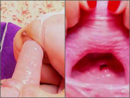 Stretching gape – Russian camgirl MoonChristine show her giant gaping pussy