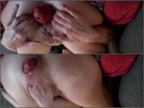 Bottle insertion – Sexysasha2015 toy and object play to prolapse anal – Premium user Request