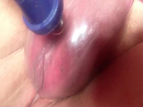 Closeup – Granny hot close up vaginal pumping homemade