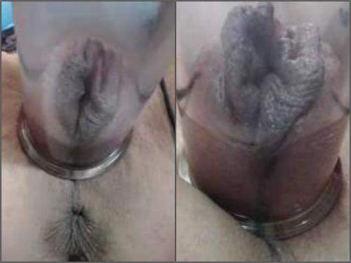 Pussy pump – Blonde MILF very closeup webcam awesome vaginal pump