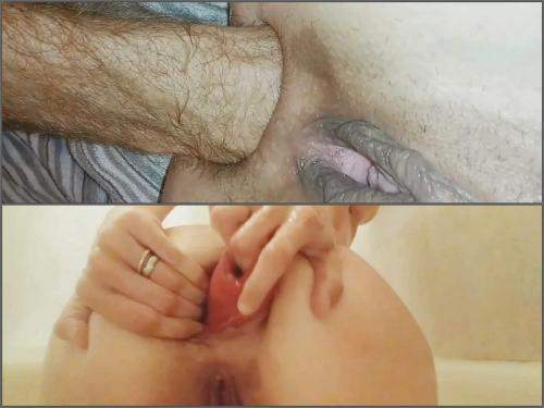 Anal insertion – Ruined anal prolapse after brutal anal fisting homemade with Kittens_dom