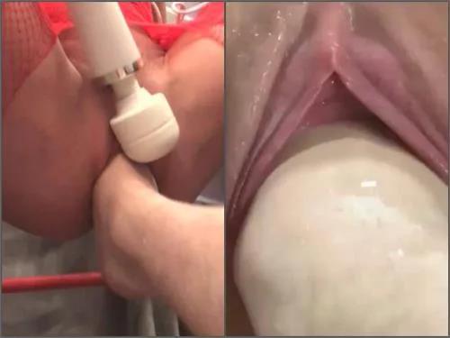 Pussypump – Rising pornstar Crazywifeslut vaginal pump and gets foot fuck after this