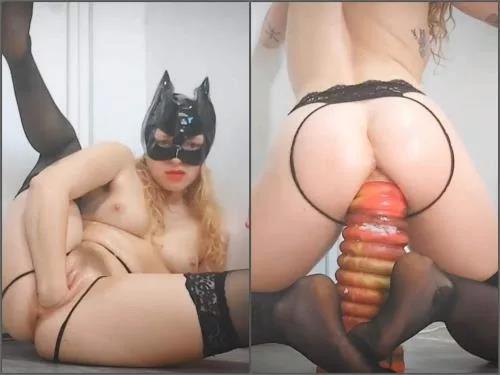Booty girl – Sexy Batgirl BigYoni95 shocking pussy prolapse loose during hard fisting