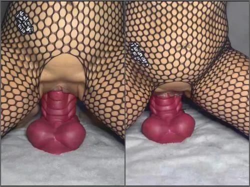 Pussy insertion – Big tits rising pornstar MsBwur shocking dildo vaginal fucking