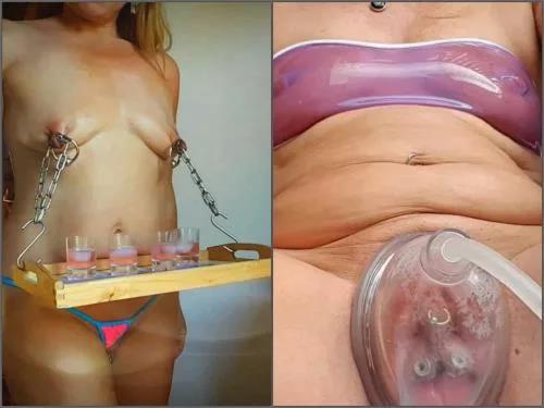 Nippleringlover pussy pump,Nippleringlover vaginal pump,pussy pumping video,piercing labia,piercing pussy video