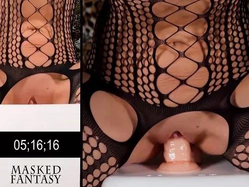 Pussy insertion – Closeup Masked Fantasy Squat fuck challenge – lingerie edition