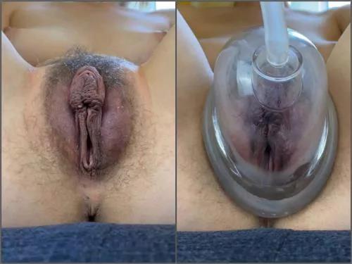 PantiesQueen pussy pump,PantiesQueen pussypump,vaginal pump,hairy pussy girl,large labia,big clit,beautiful pussy girl