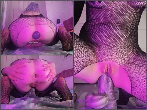 Big Ass – Amateur Butt slut full anal insertions with huge balls and rides toy – Premium user Request