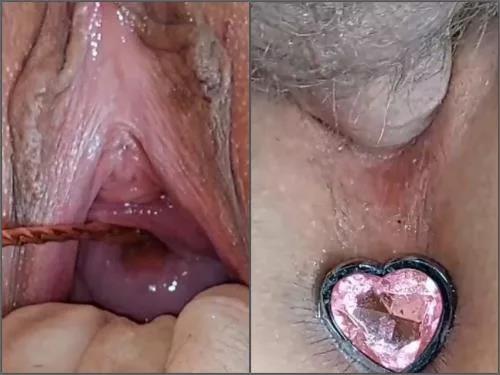 Urethral sounding – Sweetyummycandy Pussy and Cervix Play Compilation with Creampie and Pissing Ending