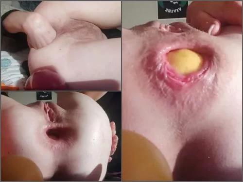 Ball penetration – Full HD Webcam girl try many different balls deep anal