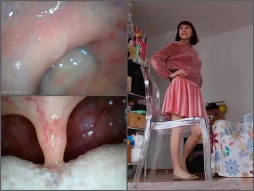 Bad dragon dildo – Camgirl Tiny’s POV trip from giantess asshole to mouth – Premium user Request